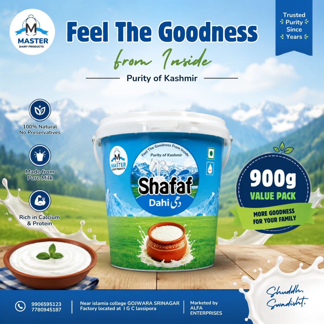 Shafaf Dahi 900g value pack